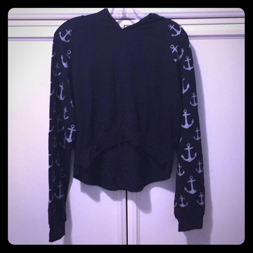 Crop top anchor sweatshirt